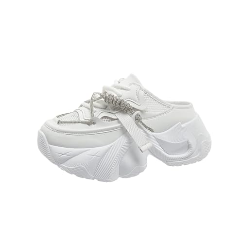 Womens Sandals Small height-enhancing thick-soled closed-toe slippers, lightweight and versatile shoes, sports shoes, half-slippers