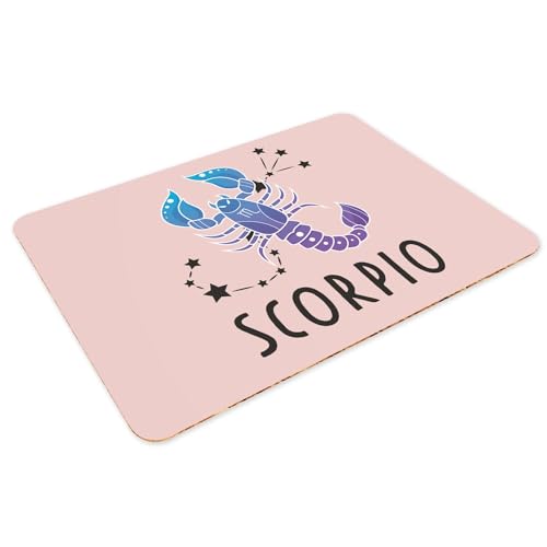 Sets de table souple dessous en liège rose napperons astro Scorpion 4X