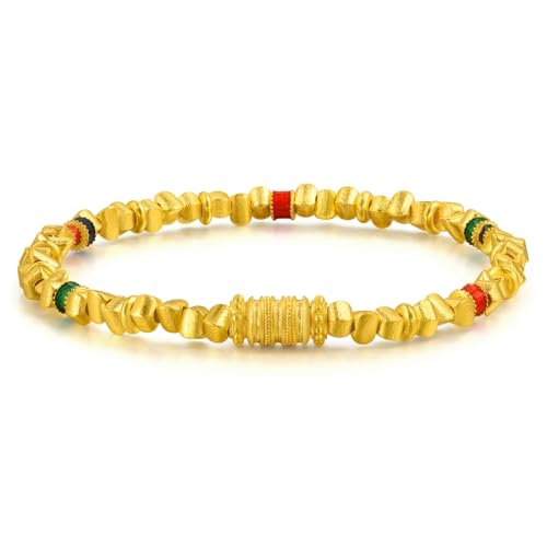 CHOW SANG SANG 999.9 24K Solid Gold Cultural Blessings Bracelet for Women Size 14.5cm 95653B Price-by-Weight 11.97g Gold