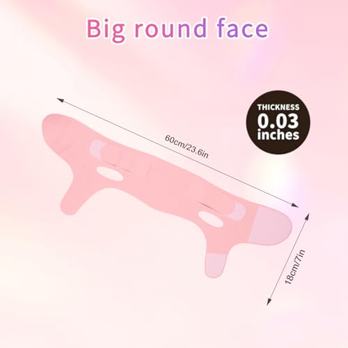 Chin Strap for Sleeping, Chin Strap for Snoring, Adjustable Anti Snoring Device for Men and Women, V Line Lifting Mask, Band for Firming Jawline Breathable and Reusable, Pink - Image 8