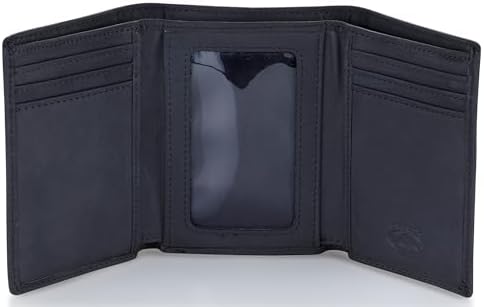 Stealth Mode Men's Trifold RFID Blocking Leather Wallet