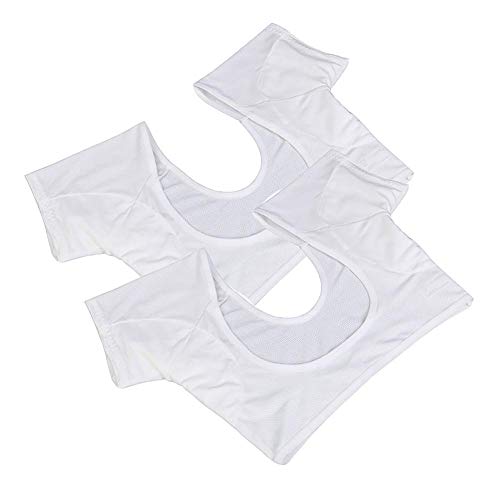 2 Paquets Protections Anti-Transpiration sous Bras Tampons Anti Transpiration Déodorant Odeur pour Femme Invisible Lavable Protège-aisselles,White,m Cover