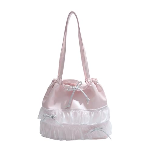 Qsvbeeqj Práctica mochila para mujer con ribete de encaje, amplios bolsillos organizadores y cómoda correa de hombro con gran capacidad, a