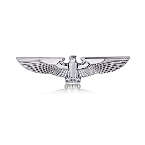 Image of Eagle Auto Emblem, Eagle Wings Metal Sticker, Flying Eagle Zinc Alloy Decal Badge for Car, Truck, Motorcycle (Silver)