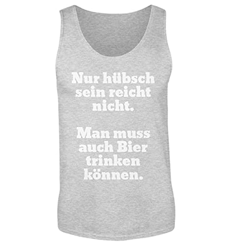 Camiseta de tirantes gris humor para el hombre que disfruta de una buena cerveza