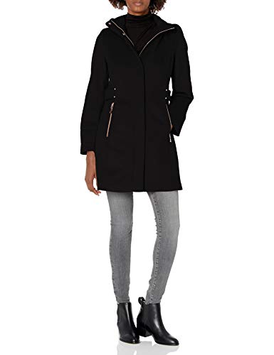 Vince Camuto Women's Wool Coat with Hood, Classic Black, M