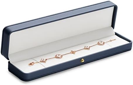 Oirlv Gorgeous Leather Jewelry Gift Box Ring Necklace Bracelet Bangle Storage Case Velvet Interior