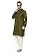 ITOS365 Men Cotton Blend Kurta Pyjama Set Party Fashion Regular Ethinic Wear Indian Dress Gift for Men Mehndi Large