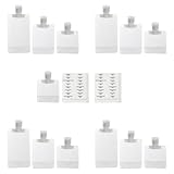 SHOWERORO Set de Frascos para Viaje 14 Piezas (5x30ml, 4x50ml, 4x100ml) Bolsas Comprimibles para Cosméticos, Botellas Reutilizables para Loción, Champú y Gel Etiquetas Impermeables,
