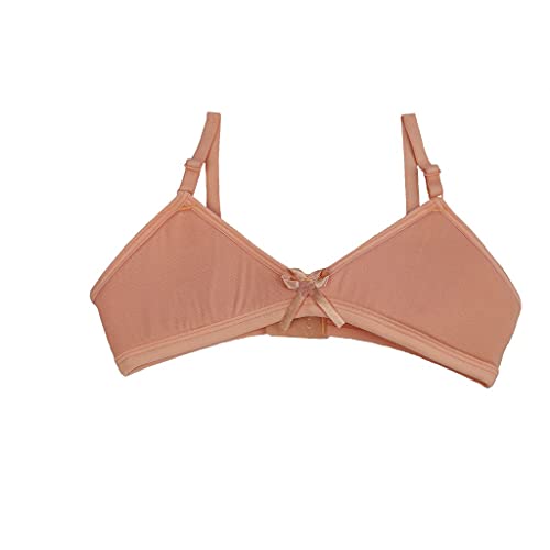 Kit 5 sutiã menina moça juvenil liso sem bojo e com espuma atacado GG - 8 a 10 anos