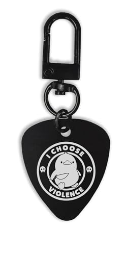 Portachiavi a forma di anatra con scritta "I Choose Violence", con scritta "I Choose Violence", con grazioso moschettone a forma di anatra I Choose Violence