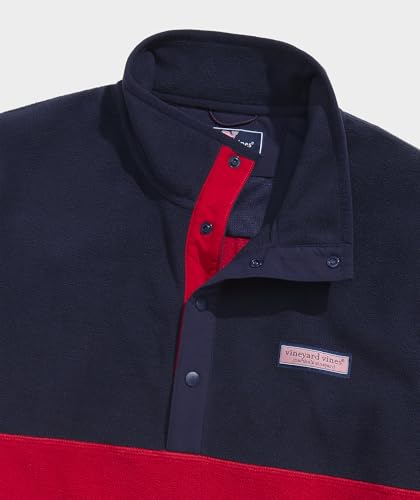 Image of vineyard vines Color-Blocked Harbor 1 /4 Snap