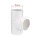 uxcell 50mm Slip Tee PVC Pipe Fitting T-Shaped Coupling Connector 2 Pcs