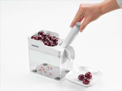 Dénoyauteur à cerises avec récipient de collecte et nettoyage facile