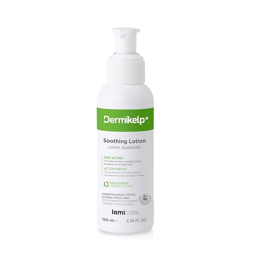 Dermikelp® Loción Calmante Aguda – Cuidado rápido para piel sensible y seca – Mejora la apariencia del enrojecimiento – Probado dermatológicamente con ingrediente activo natural