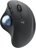 Logitech Ergo M575 Wireless Trackball, Ergonomic Comfort Design, Optical Wireless up to 33 feet 2000 DPI, Bluetooth Technology - 910-005869 (Black) (Renewed)