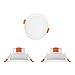 Lamparas Plafones Focos LED Empotrables de Techo 8W Downlight LED Luz Calida Fria Ajustable antes Instalacion Agujero 75-90MM IP44 para Cocina Baño Salon No Regulable Lot de 3 de Enuotek