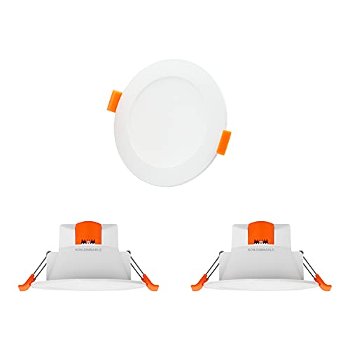 ENUOTEK Lampes Plafonnier LED Spot a Encastrer LED 8W Encastrable Plafond Extra Plat IP44 Blanc Chaud ou Froid Reglable avant Installation Pas Dimmable Trou de Plafond 75-90MM Lot de 3 de