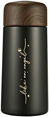 Small Flask, BPA Free Vacuum Stainless Steel Insulated Water Bottles, Keep Drink, Milk & Cocoa Hot for 6 Hours, No Sweating, Mini Coffee Cup for Handbag or Lunch Bag (150ml White)
