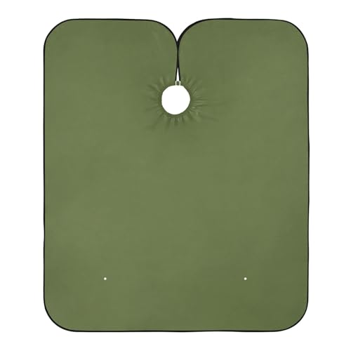 Capa de barbería impermeable color sólido para hombre miniatura 2