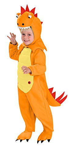 Talking Plush Dinosaur Costume for Kids | Toddler Dinosaur Costume (Orange, Extra Small)