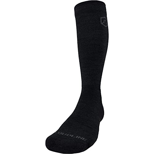 CloudLine Men’s and Women’s Merino Wool Graduated Compression Socks - Light Cushion, Moisture Wicking, Made in USA - 1 Pair