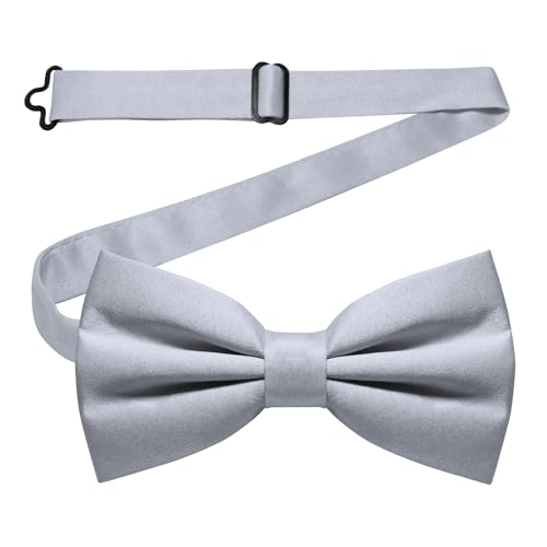 Image of JEMYGINS Solid Color Pre-tied Bow Tie Adjustable Bowtie for Men
