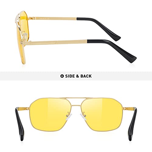 Metal Mens Sunglasses Polarized Rectangular Sunglasses for Men4