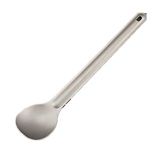1Pcs Titanium Spoon 21.5Cm X 3.9Cm Camping Outdoor Tableware Long-Handled