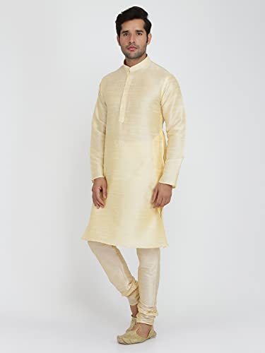 Image of Royal Kurta Men's Silk Blend Kurta & Churidaar Pyjama Set
