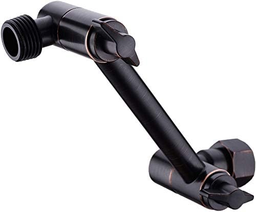 TRUSTMI Adjustable Shower Arm 4 Inch Brass Shower Head Combo Height Adjust Arm Mount Extension, Oil Rubbed Bronze