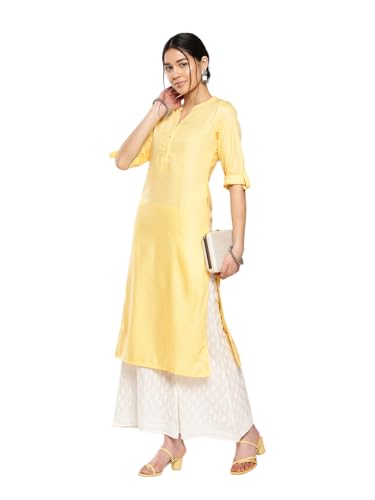 Image of Libas Womens Woven Design Viscose Straight Kurta for Women Suit
