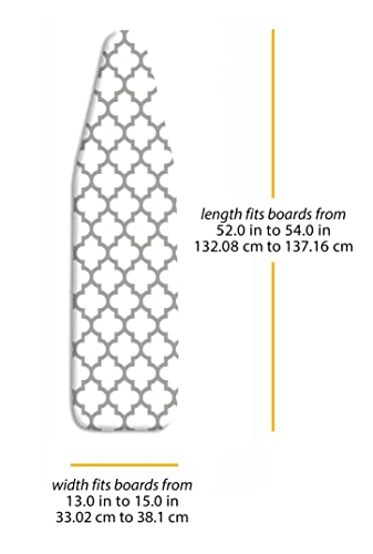 Image of Whitmor Deluxe Ironing Board Cover with 6mm Fiber Pad, Fits 15 x 54 inches (Pack of 6)