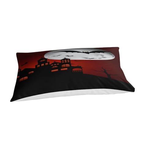Parure de lit 135x200cm château gothique 3D avec microfibre douce