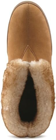 Guide Gear Mens Bootie Slippers, Suede Soft Cushioned Bedroom House Shoes with Rubber Sole and Wool Blend Lining for Indoor Outdoor Use | Image 6