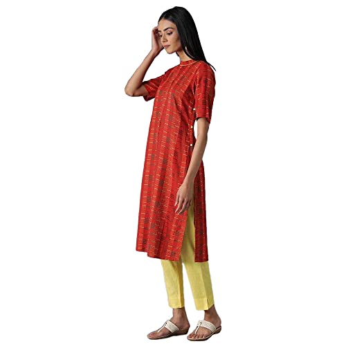 Image of Aurelia Women's Cotton Regular Fit Casual Kurta