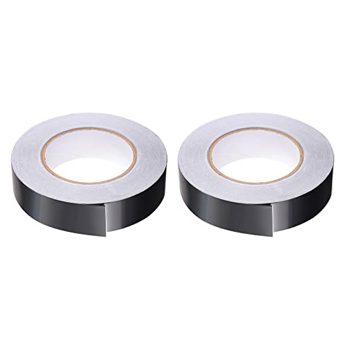 Image of Aluminum Foil Tape Adhesive Metal Tape, [for Sealing Patching Hot Cold HVAC, Duct, Pipe Insulation] - 1 inch /164ft /2.8 Mil /Black /2 Rolls