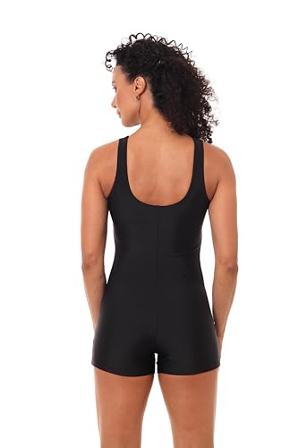 Kit Macaquinho Natação Hidroginástica com Touca Óculos UV E Protetor (Preto/Branco - Óculos Preto (L