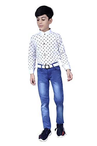 Subhanjali Light Blue Color Slim fit rfd Jeans for Kids