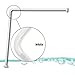 EVIDECO 2102100 Wall Mounted Corner Shower Curtain Rod Size esW x 31.5 esL-80 x 80 cm Finish : White, 31.5 L x 1 W x 1 H