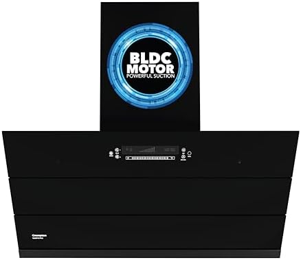 Crompton QuietPro Plus BLDC 1800m3/hr 90cm Slant Chimney| Filterless Intelligent Autoclean| Built In Oil Collector| Touch+Motion Sensor Control|10Yrs Motor & 2Yrs Overall Warranty (CHD-QPPI90FLE-IND)