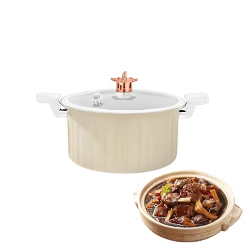 Kustimantu Sartenes antiadherentes | Sartenes antiadherentes con tapas - Olla a presión con mango para hornear freír e inducción