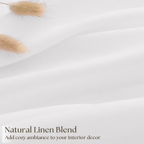 Twodrapes Sheer Curtains White Pinch Pleated Drapes Light Filtering 40x108 by TWODRAPES - Used condition - Image 2
