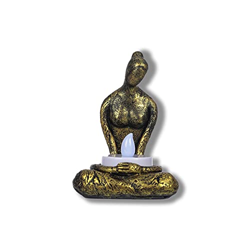 Kerzenhalter, Meditationszubehör, spirituelle Dekoration, Teelichthalter, Yoga-Statue, entspannendes Geschenk für Yoga-Liebhaber Cover