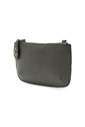 Image of Joy Susan Womens Vegan Leather Mini Crossbody Wristlet Clutch - Shadow Grey