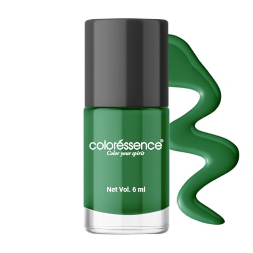 Image of Coloressence Cute Coats Long Lasting Glossy Finish Nail Paint | Chip Resistant | Quick Dry | One Swipe Application | Toxin Free|Evergreen-6ml