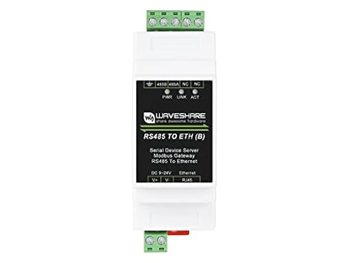 Waveshare Industrial Serial Server RS485 to RJ45 Ethernet TCP/IP to Serial Module Support Rail-Mount Modbus Gateway | Ya disponible en tu tienda friki favorita! En mundofriki.es!