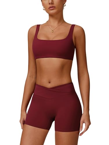 Tenue de sport deux pièces anti-frottement avec short de fitness stretch