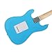 Electric guitar full size 39''glossy blue color sss configuration single tremolo bridge 5ways toggle 1V 2T 22 frets maple neck solid phoenix body portable for beginner starter practice (YST)