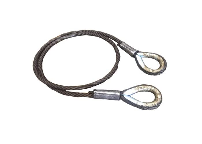 Tinax Heavy Duty Single Body Wire Rope Slings (Thimble to Thimble) (2 Meter, 8mm -0.9 Ton)-image-1